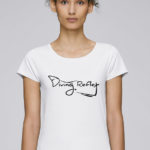 Tee-shirt blanc pour femmes avec le logo Diving Reflex